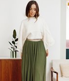 Jupe longue Mery plissée
