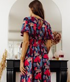Robe longue Palmia fleurie
