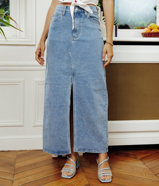 Jupe longue denim Noémie