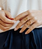 Bague en acier inoxydable Floriane