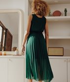 Robe longue Constance plissée