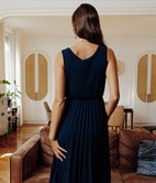 Robe longue Constance plissée