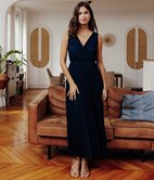 Robe longue Constance plissée