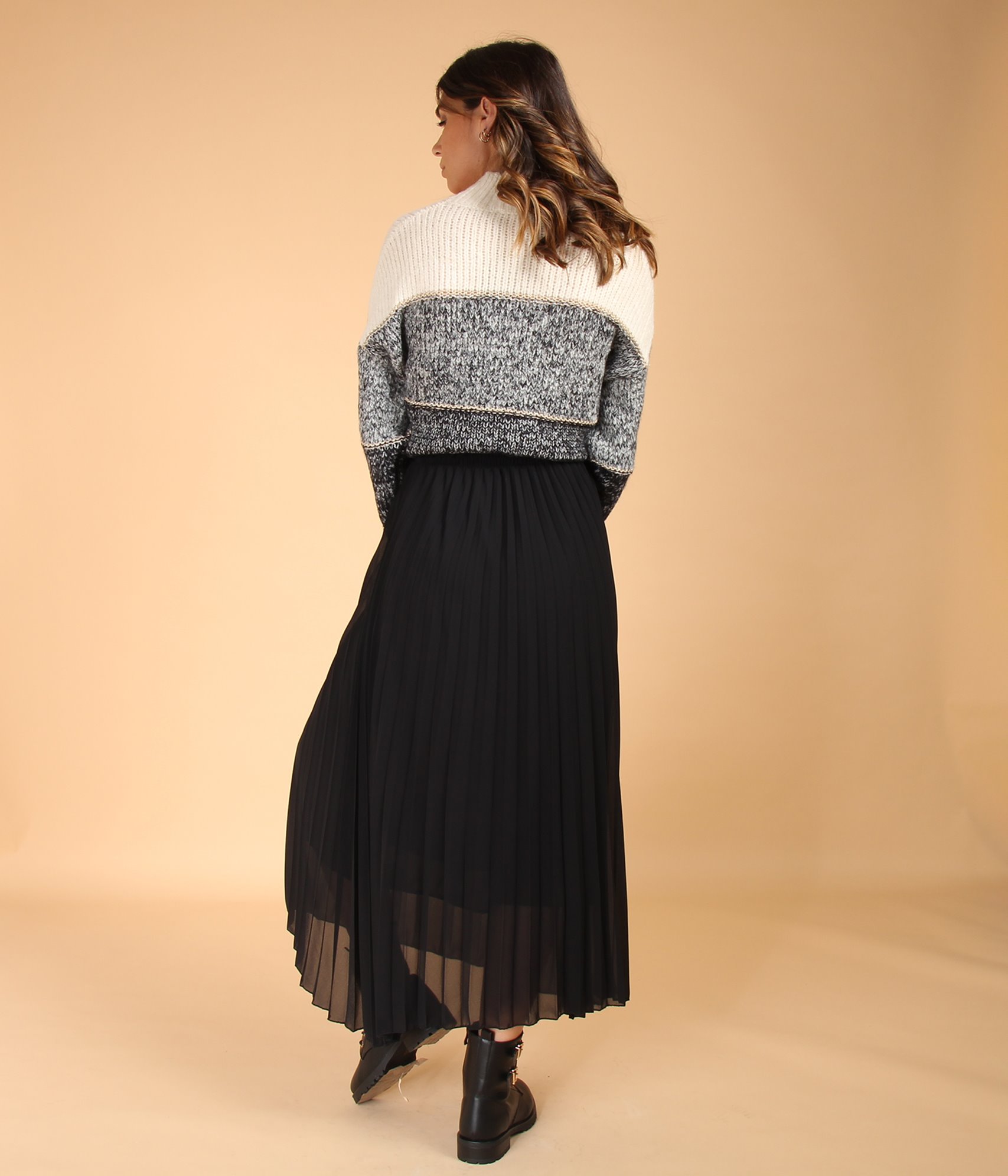 Jupe pliss?�e en voile - 39,90�?� - Edji