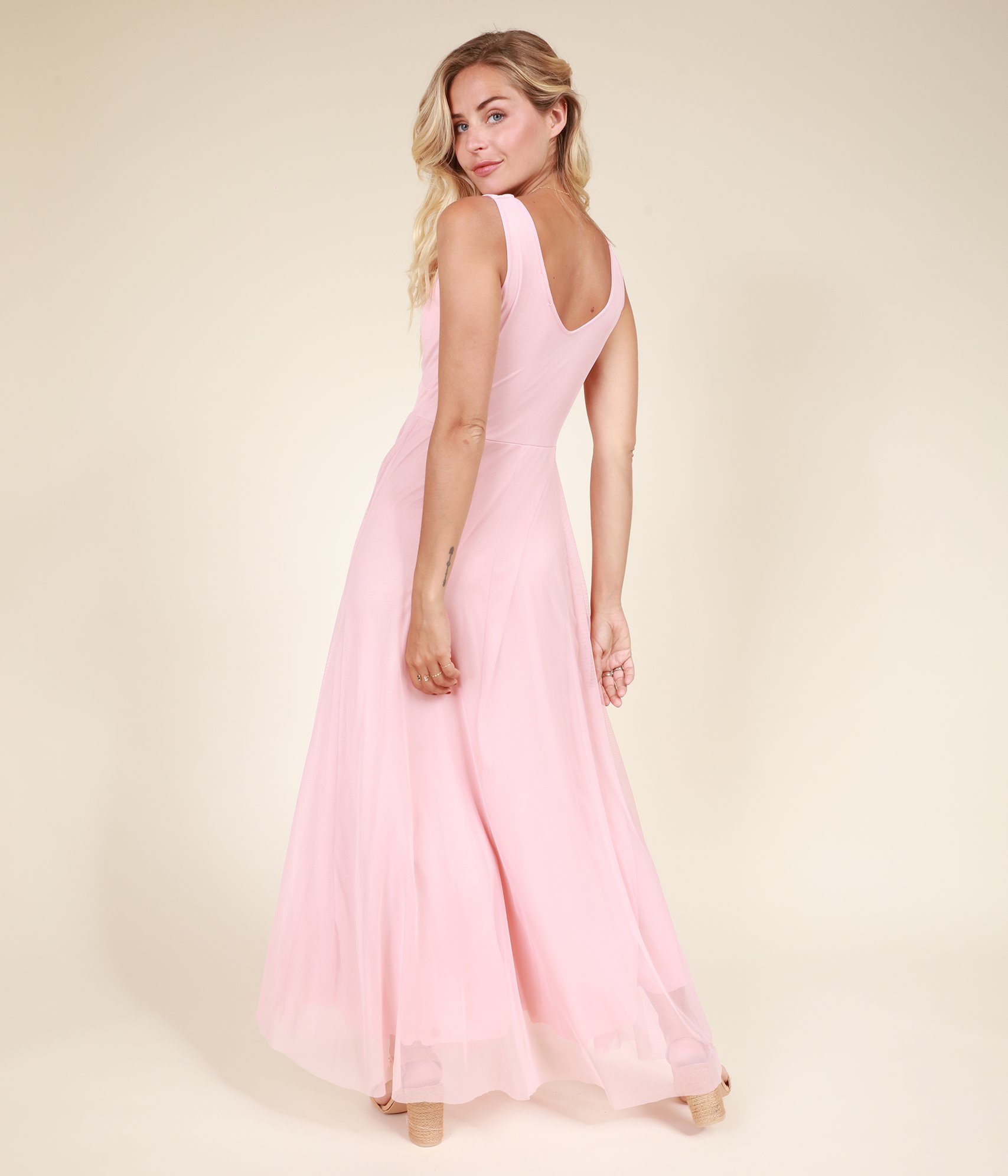 tulle robe long