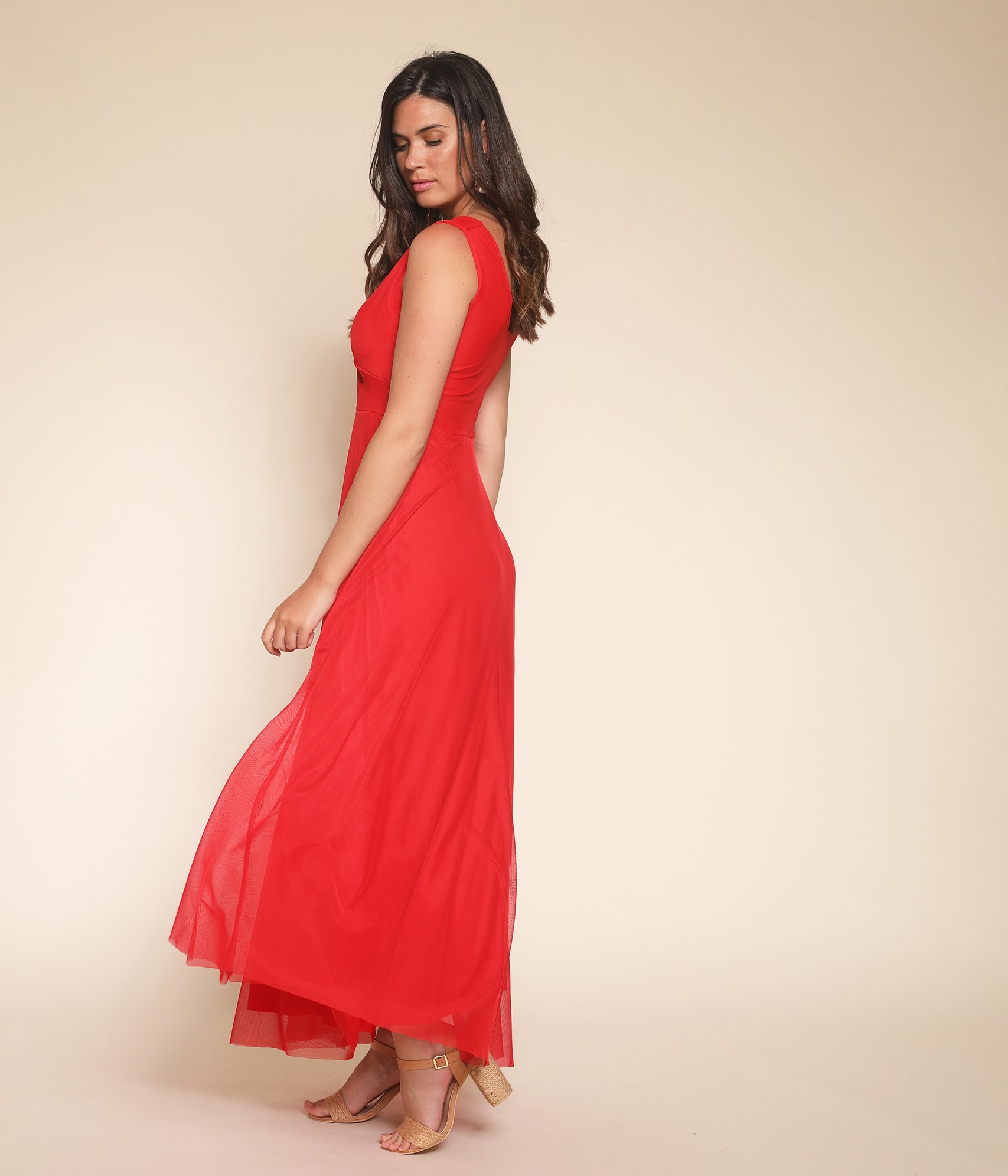 Robe longue en tulle 49,90€ Edji