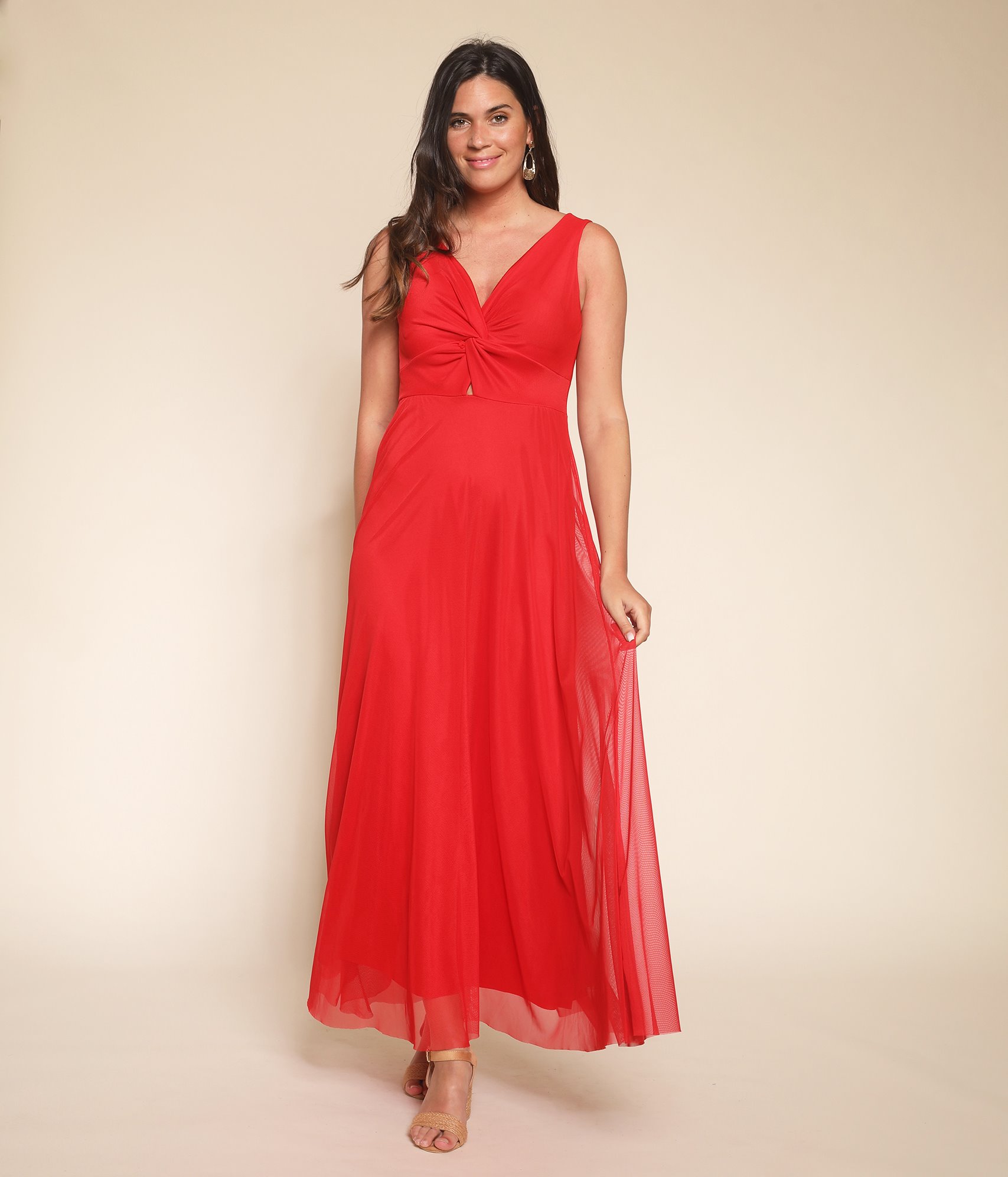 tulle robe long