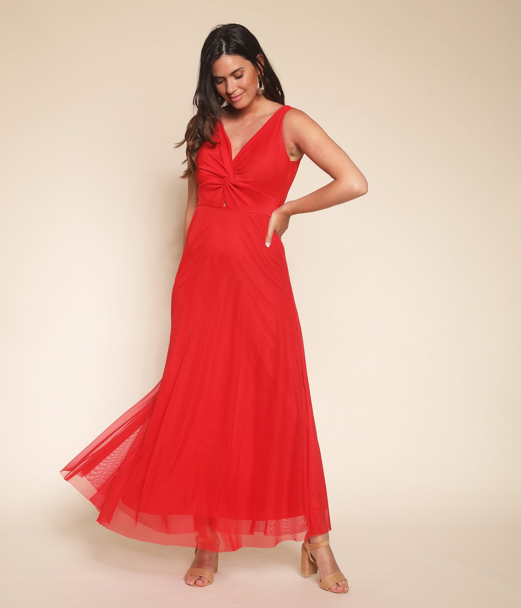 tulle robe long