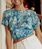 Top court Jade fleurie