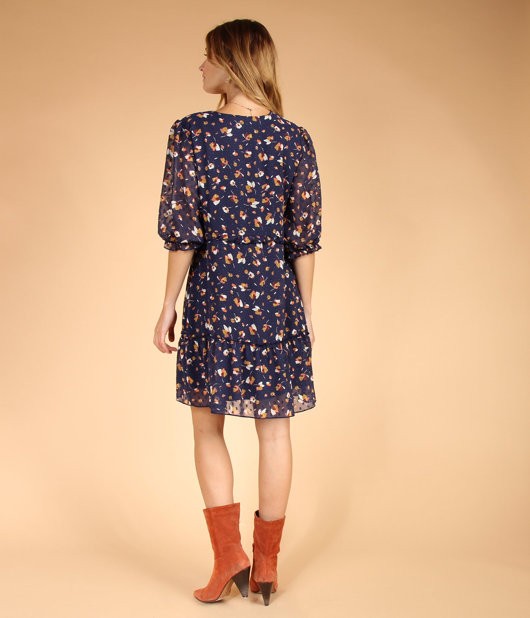 Robe imprim?�e manches courtes - 59,90�?� - Edji