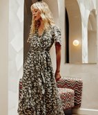 Robe longue Rachel cache-coeur