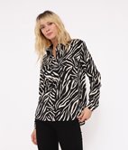 Chemise à poches zébrée