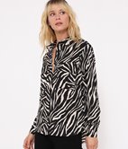 Chemise à poches zébrée