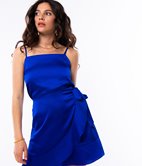 Robe portefeuille satinée