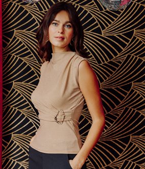 Top Celestine Drapée