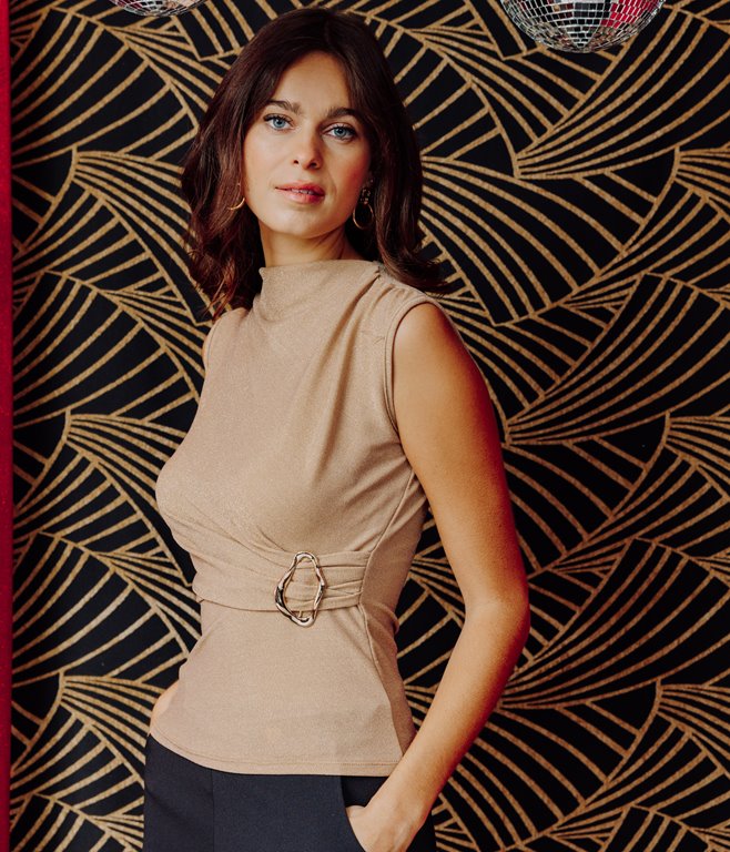 Top Celestine Drapée