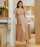 Robe longue Leafy cache-coeur