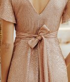 Robe longue Leafy cache-coeur