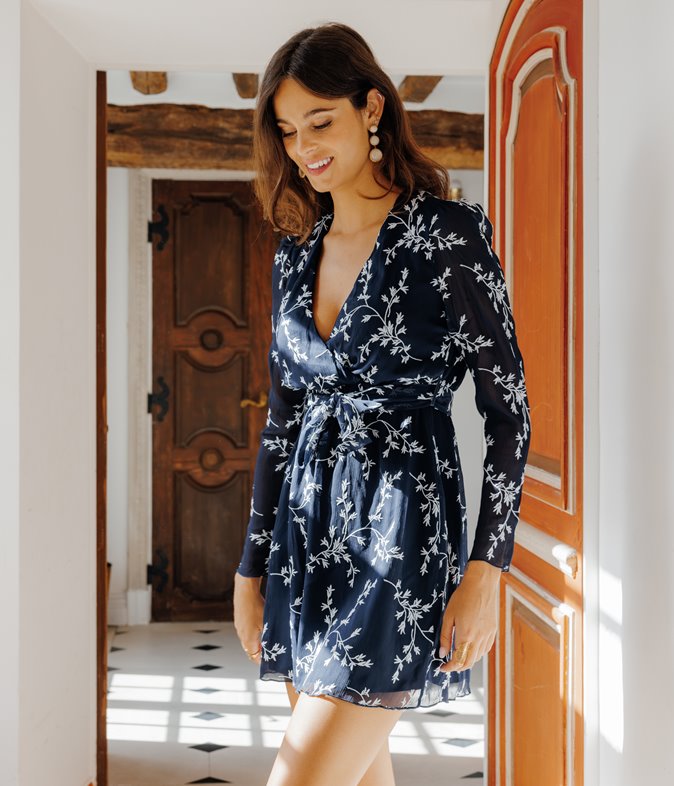 Robe cache-coeur Saskia