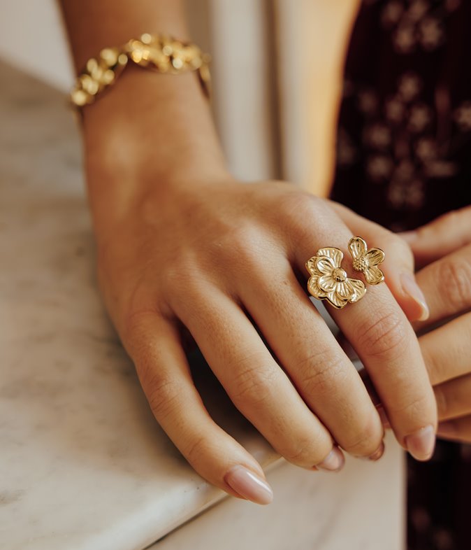 Bague en acier inoxydable Garance