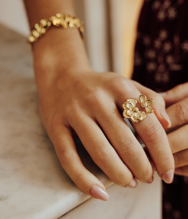 Bague en acier inoxydable Garance