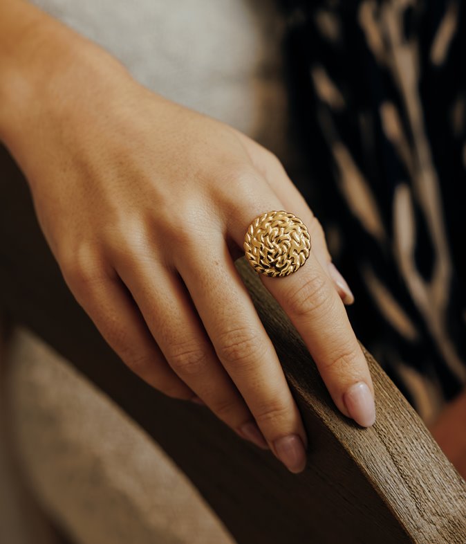 Bague en acier inoxydable Nour