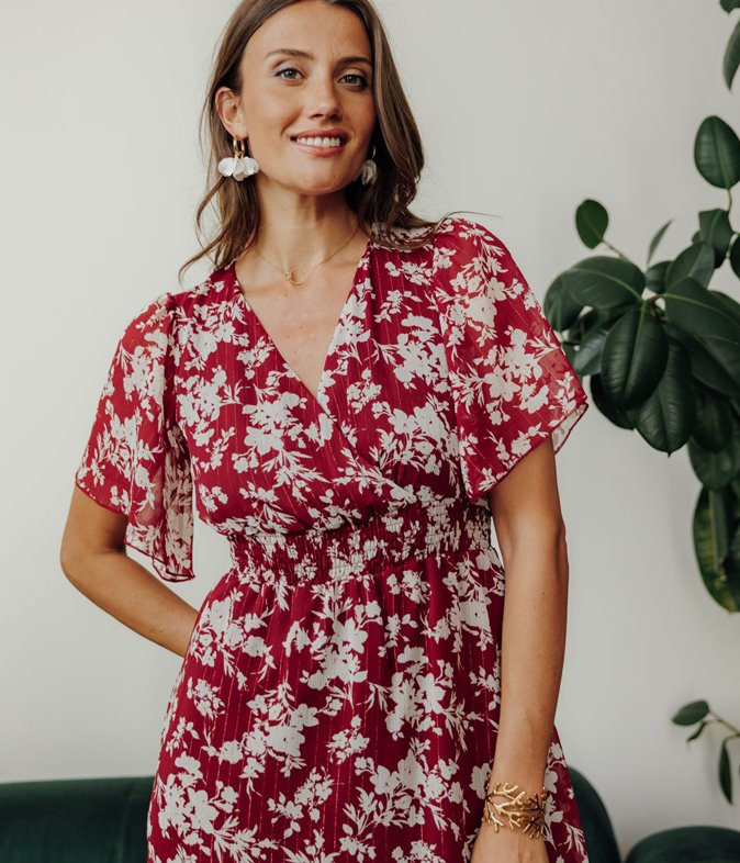 Robe Garance cache-coeur