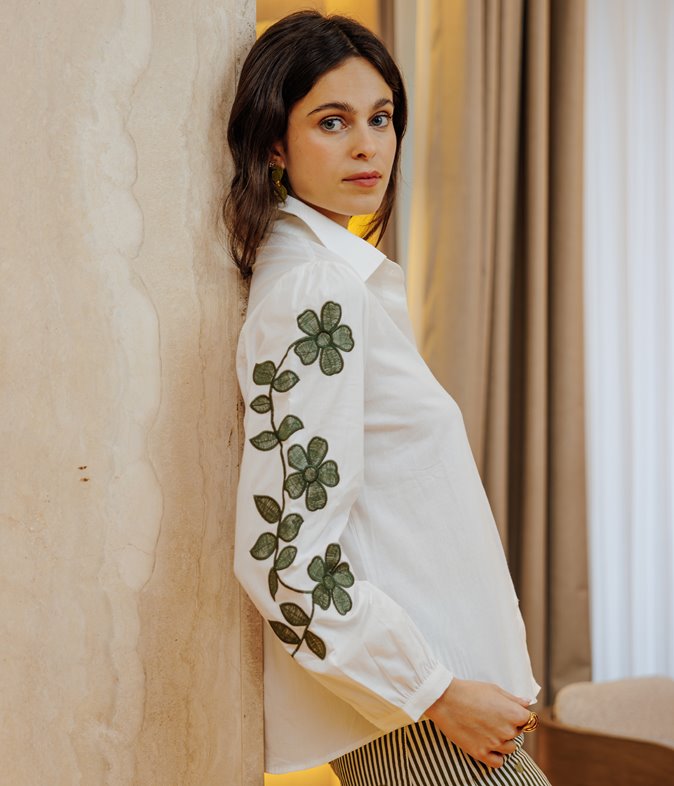 Chemise Edna brodée