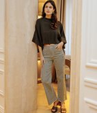 Jean large Kate rayé