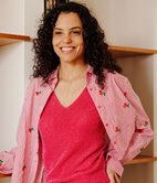 Chemise Gabrielle rayée cerises