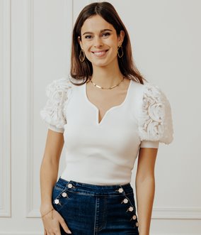 Top Marion à dentelle