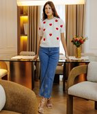 Jean large Victoire brodé