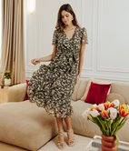 Robe longue Rachel asymétrique