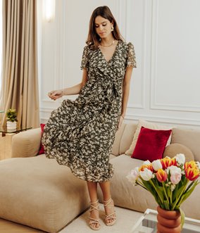 Robe longue Rachel asymétrique