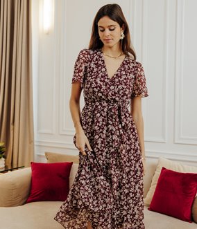 Robe longue Sophia asymétrique