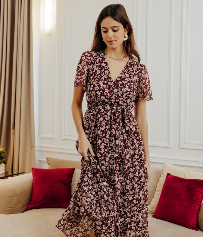 Robe longue Sophia asymétrique