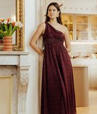 Robe longue Mina asymétrique