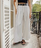 Pantalon large Alana à pois