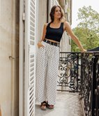 Pantalon large Alana à pois