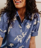 Chemise manches courtes Nelia brodée