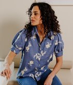 Chemise manches courtes Nelia brodée