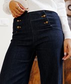 Pantalon large à boutons Estelle
