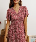 Robe longue Romane cache-coeur