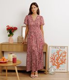 Robe longue Romane cache-coeur