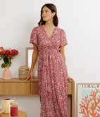 Robe longue Romane cache-coeur