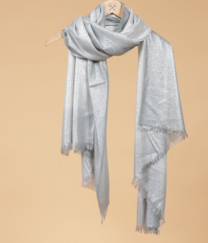 Foulard Infinity Gris à Motifs Géométriques - GAP, En Coton, Pour Femme