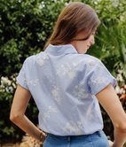 Chemise manches courtes Betta brodée