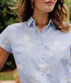 Chemise manches courtes Betta brodée