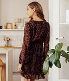Robe à volant, manches longues Nikita