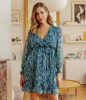 Robe cache-coeur Carlotta